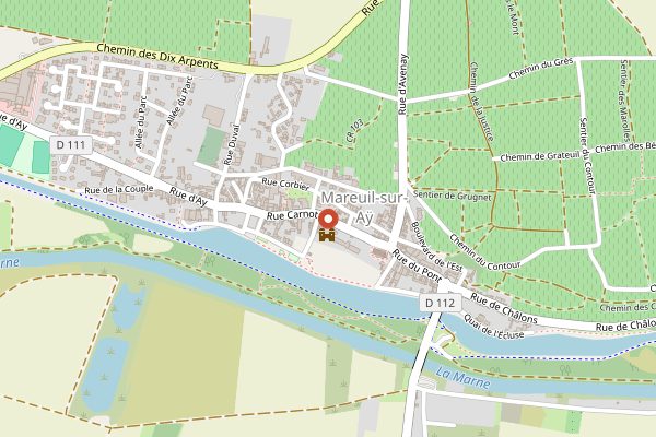 Map showing Champagne Billecart-Salmon in Champagne