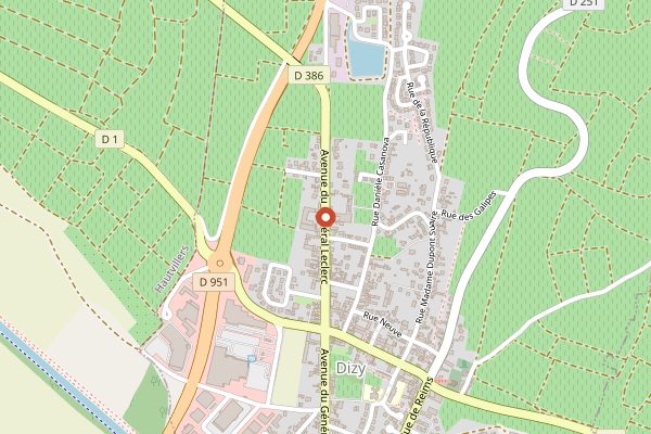 Map showing Champagne Gaston Chiquet in Champagne