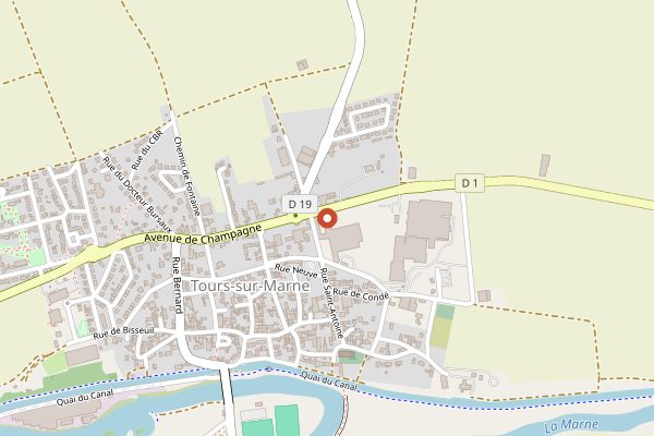 Map showing Champagne Laurent-Perrier in Champagne