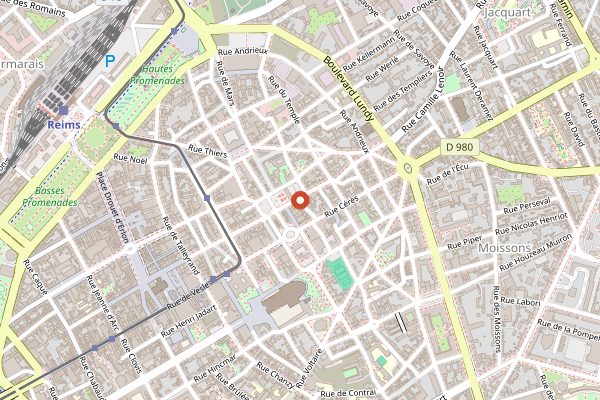 Map showing Le Wine Bar by Le Vintage in Champagne