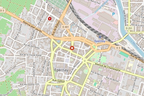 Map showing Sacre Bistro in Champagne