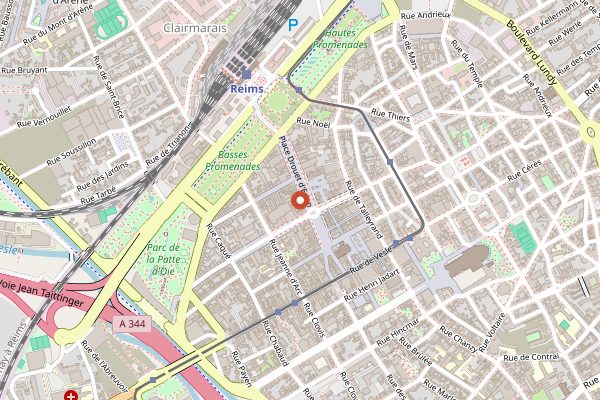 Map showing The Glue Pot in Champagne