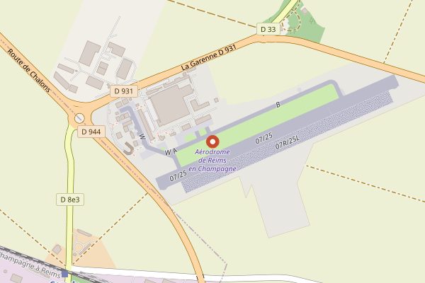 Map showing Champagne Vineyard Helicopter Flight in Champagne