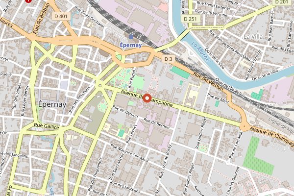 Map showing Mercier Little-Train Cellar Experience in Champagne