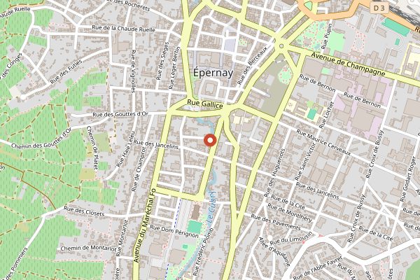 Map showing La Villa Saint Pierre in Champagne