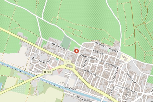 Map showing Pressoria in Champagne