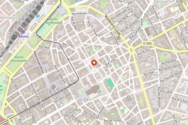 Map showing Le Bistrot du Forum in Champagne