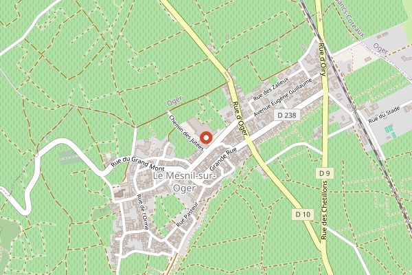 Map showing Champagne Le Mesnil in Champagne