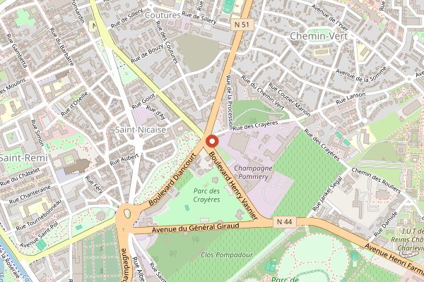 Map showing Domaine Pommery Champagne Masterclass in Champagne