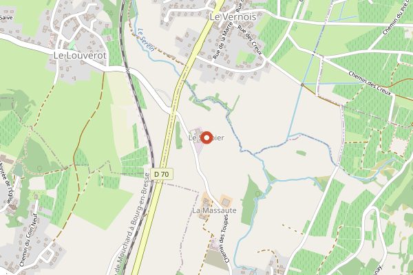 Map showing Fruitière des Coteaux de Seille in Jura