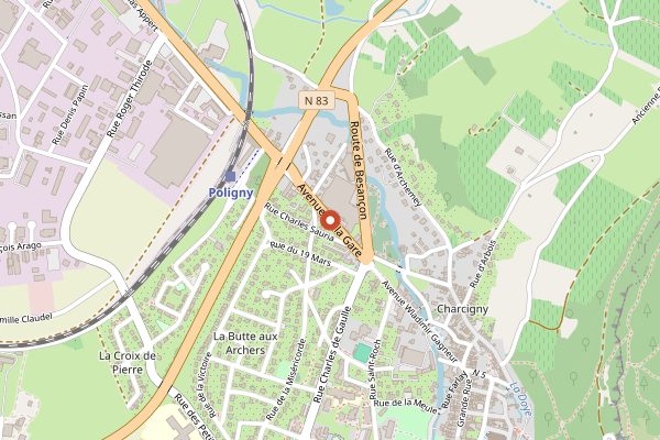 Map showing Domaine Benoit Badoz in Jura