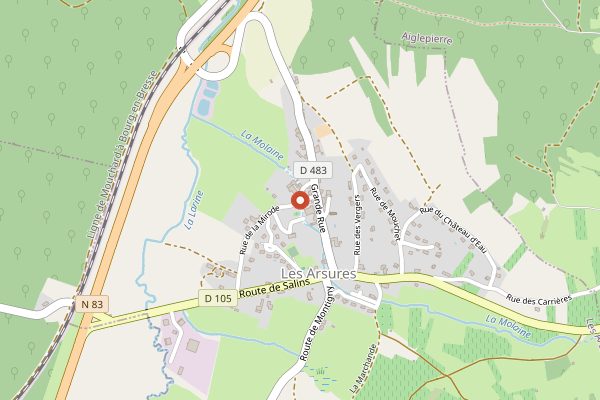 Map showing Domaine Daniel Dugois in Jura