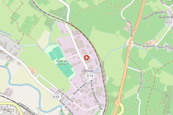 Map showing Domaine Ratte in Jura