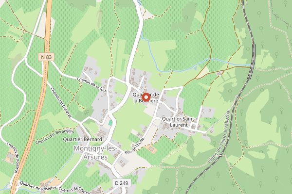 Map showing Caveau de Bacchus, Aviet Lucien et Fils in Jura