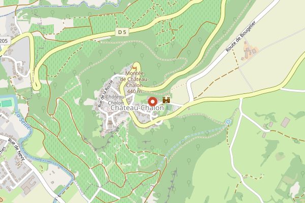 Map showing Domaine Berthet-Bondet in Jura