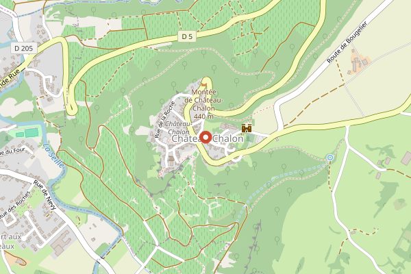 Map showing Domaine Credoz in Jura