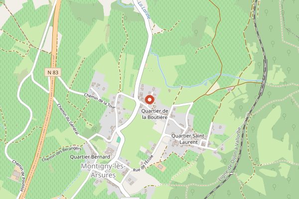 Map showing Domaine Frederic Lornet in Jura