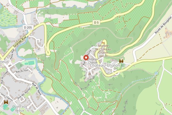 Map showing Domaine Macle in Jura