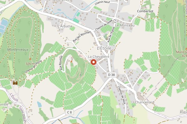 Map showing Domaine Philippe Vandelle in Jura