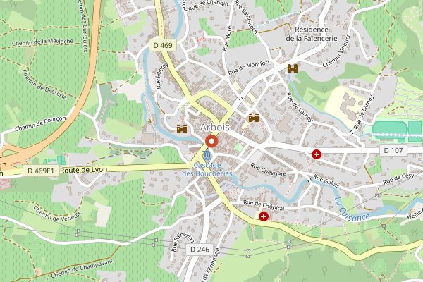 Map showing Domaine Rolet in Jura
