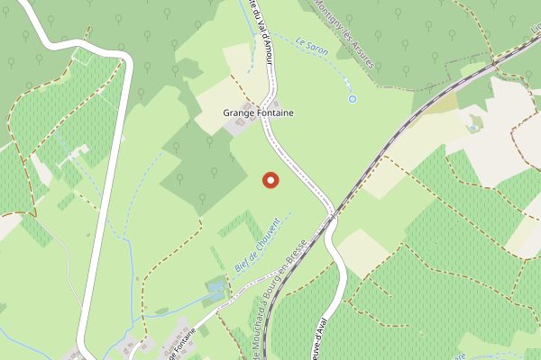 Map showing Le Bistrot des Claquets in Jura