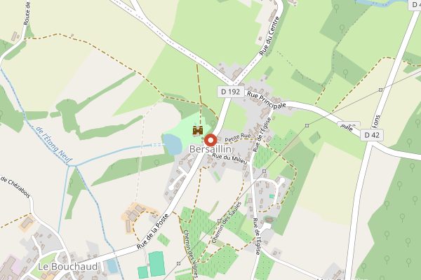 Map showing Domaine de Bersaillin in Jura