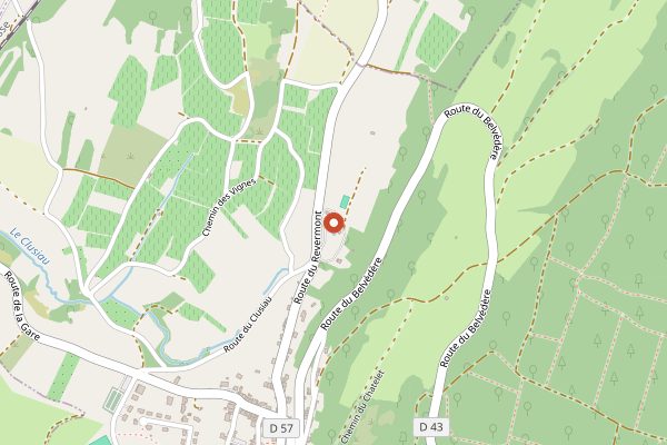 Map showing Domaine du Revermont in Jura