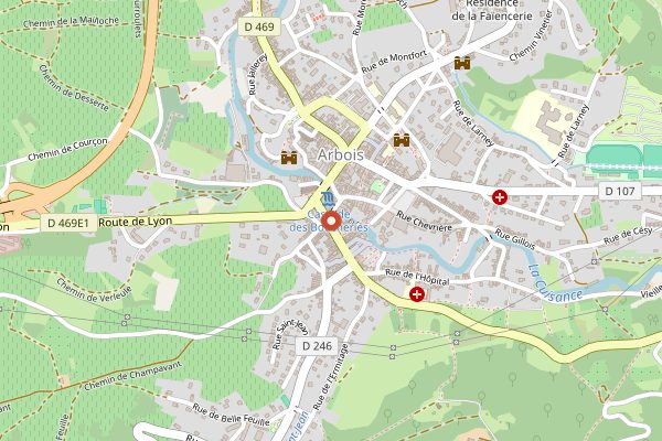 Map showing Le Bistronome in Jura