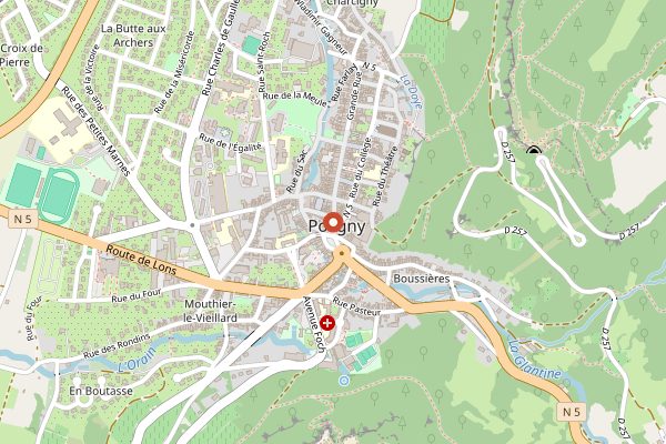 Map showing Le Caveau des Jacobins in Jura