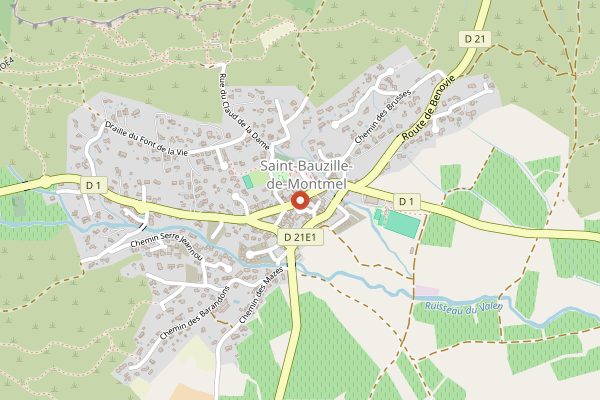 Map showing Chateau Puech-Haut Tasting Cellar in Languedoc