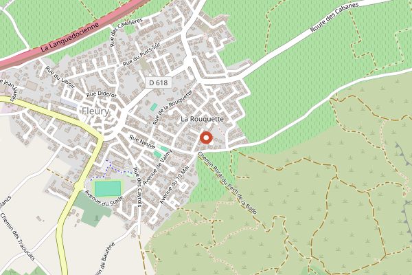 Map showing Chateau La Negly in Languedoc