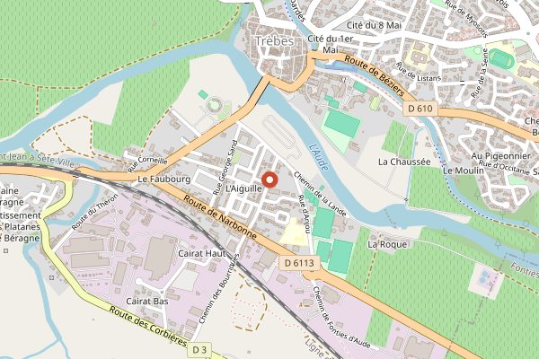 Map showing Domaine Pierre Cros in Languedoc