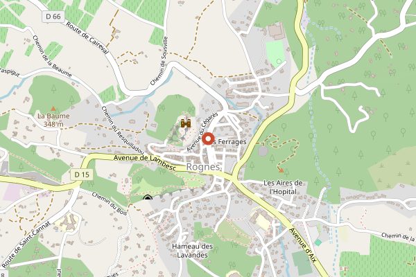 Map showing Fête de la chèvre, Rognes in Provence