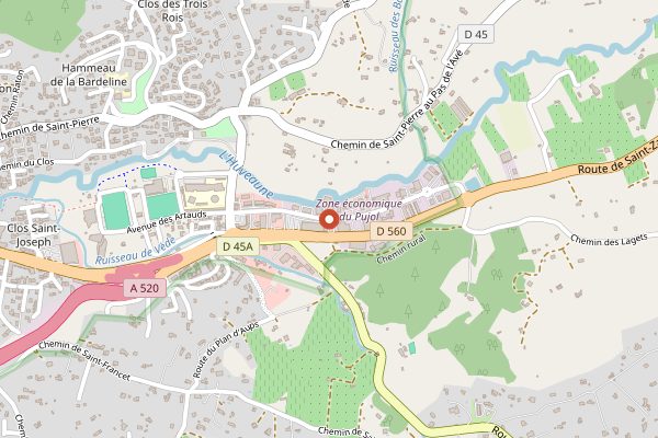 Map showing La Fromagerie d'Auriol in Provence