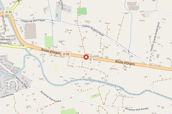 Map showing Chateau Romanin in Provence