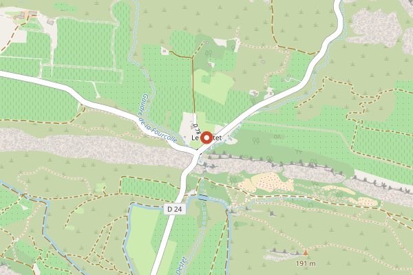 Map showing Mas de Gourgonnier in Provence