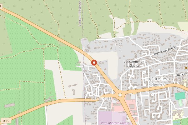 Map showing Chateau Calissanne in Provence