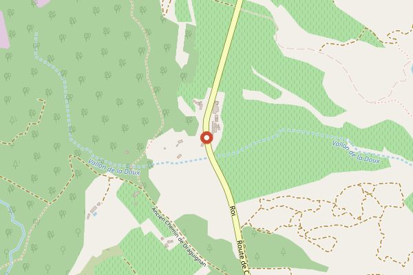 Map showing Chateau d'Esclans in Provence