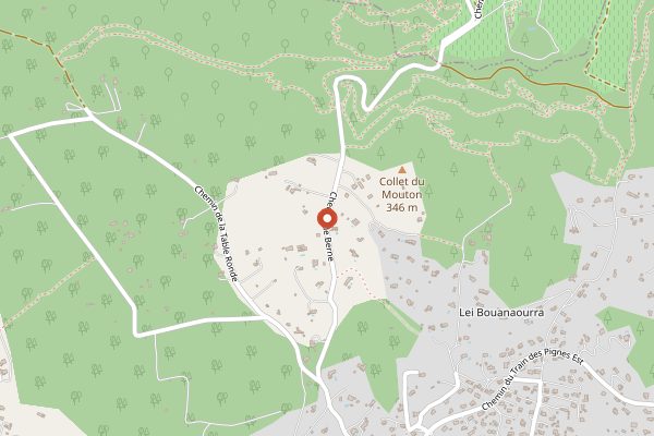 Map showing Chateau de Berne in Provence