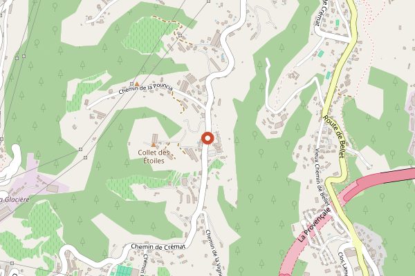 Map showing Chateau de Cremat in Provence