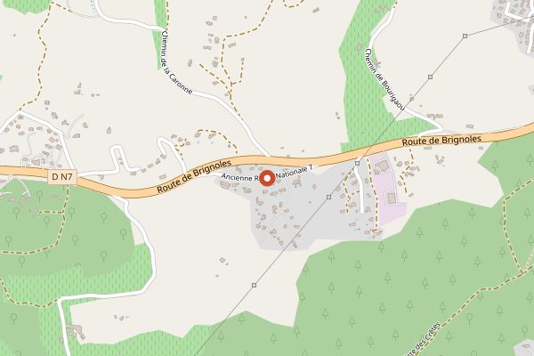 Map showing Chateau La Mascaronne in Provence