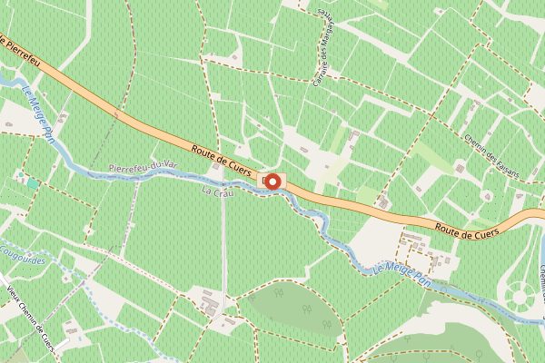 Map showing Chateau La Tour de l'Eveque in Provence