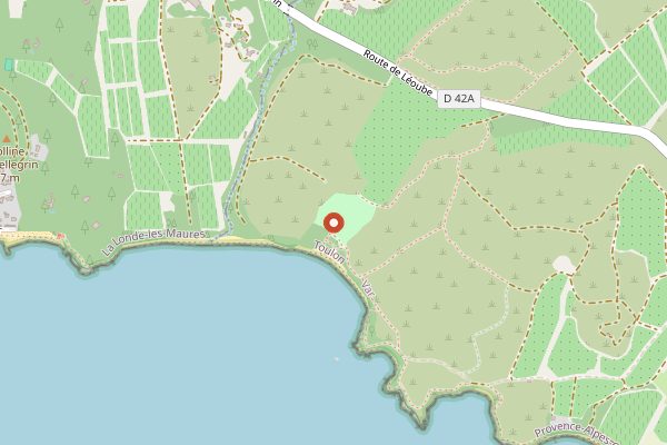 Map showing Chateau Leoube in Provence