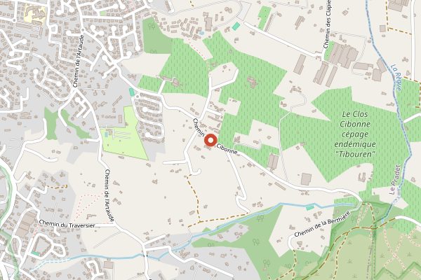 Map showing Clos Cibonne in Provence