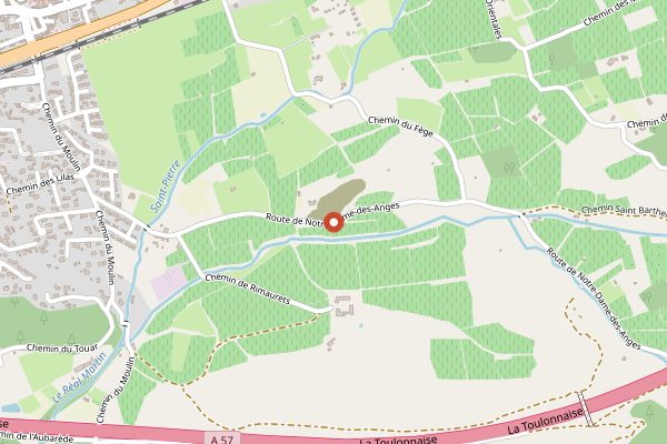 Map showing Domaine de Rimauresq in Provence