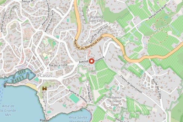 Map showing Domaine du Bagnol in Provence