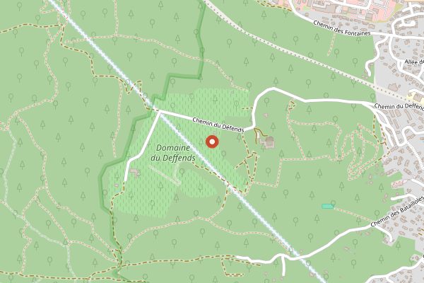 Map showing Domaine du Deffends in Provence