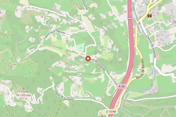 Map showing Domaines Bunan in Provence