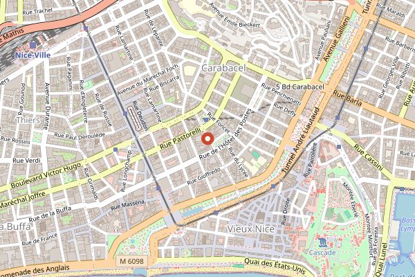 Map showing La Part des Anges Nice in Provence