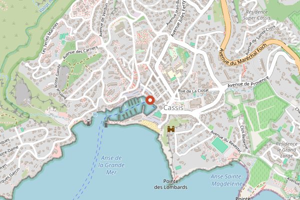 Map showing Cassis Calanque Boat and Wine Tasting in Provence
